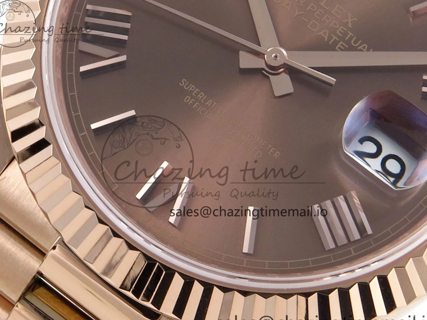 Edition RG Best Weight) Noob on Roman A2836 Bracelet 228235 Dial President 1:1 Date 40 Day (Gain Brown 0503